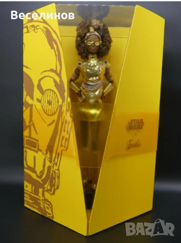 Две много редки лимитирани кукли Барби C-3PO C-3PO Puppe Doll и Stormtrooper (GLY29), снимка 2 - Кукли - 51194679