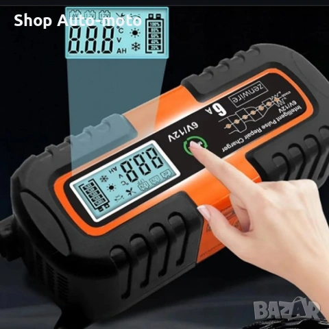 Зарядно за акумулатор Automat-6S 6A, 6-12V, LCD дисплей, снимка 4 - Аксесоари и консумативи - 53309399