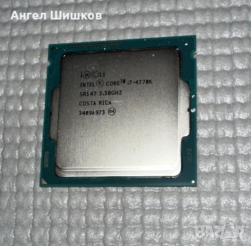 Intel Core i7-4770k SR219 3500MHz 3900MHz(turbo) L2=2MB L3=8MB 84Watt Socket 1150