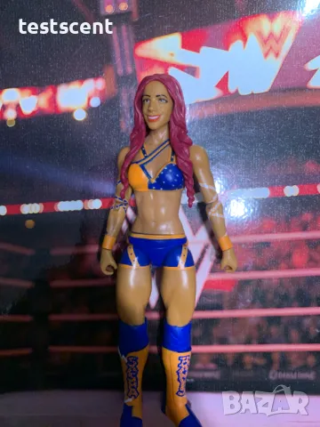 Екшън фигура WWE Sasha Banks Саша Банкс играчка Elite Series Mattel figure blue orange Mercedes Mone, снимка 11 - Колекции - 48747465