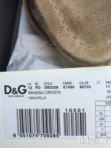 кожени сандали Dolce Gabbana, снимка 3 - Сандали - 43726450