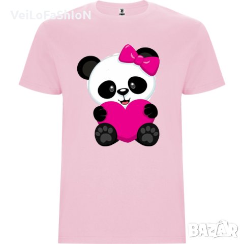 Нова детска тениска с Панда в розов цвят