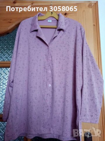 мека блуза в бледо лилаво L XL, снимка 1 - Блузи с дълъг ръкав и пуловери - 36774829