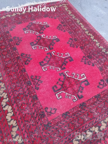 Ръчно тъкан Авганска килим, снимка 2 - Килими - 51756365