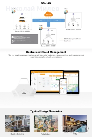 WI-TEK WI-AP719MP Gigabit WiFi 6 Mesh Access Point, снимка 4 - Мрежови адаптери - 52049461