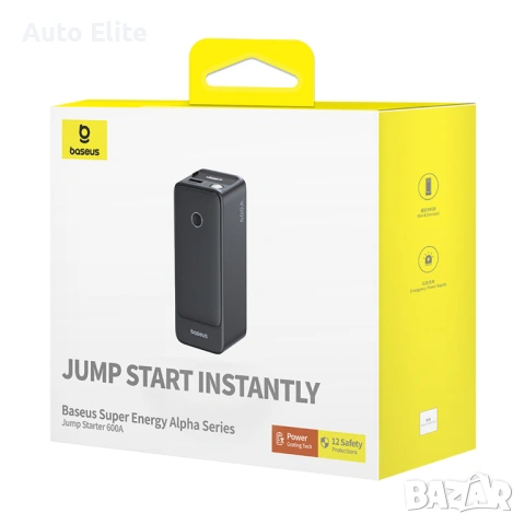 BASEUS Power Bank/Jump Starter за автомобил Super Energy Alpha Starter 6000 mAh, 600A + фенер /черен