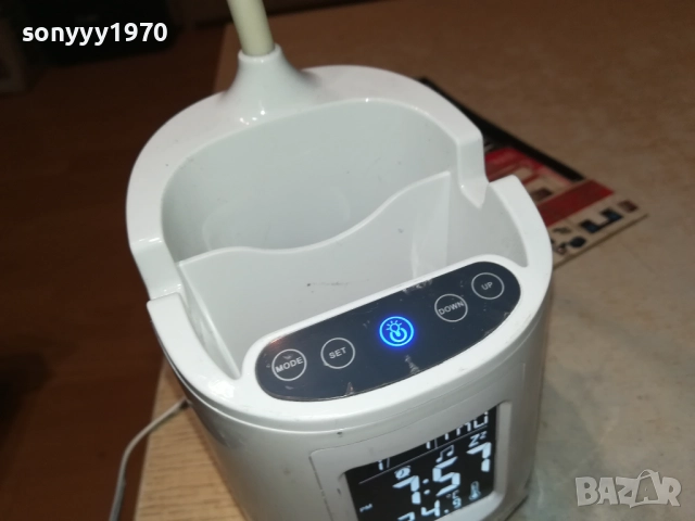 POKO LED ЛАМПА С ЧАСОВНИК-НАСТОЛНА GERMANY 3108250811, снимка 9 - Лед осветление - 51548244