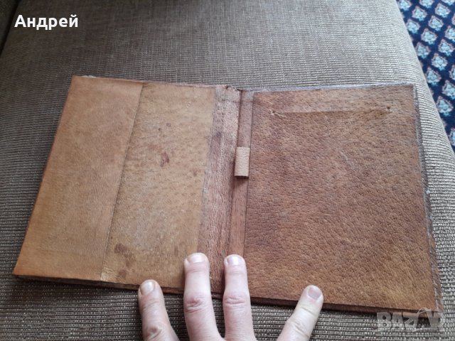 Стара кожена папка #12, снимка 2 - Антикварни и старинни предмети - 40565870