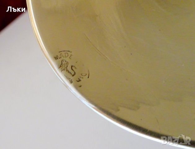 Старинен бронзов бокал,клетъчен емайл,маркиран. , снимка 6 - Антикварни и старинни предмети - 34568858