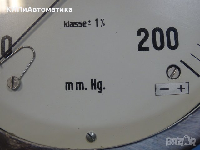 Манометър Ø160 mm, 0-200 mm.Hg, снимка 6 - Резервни части за машини - 34902737