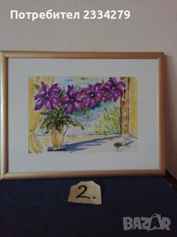 Стари авторски картини поставени в масивни дървени рамки. , снимка 9 - Картини - 47684911