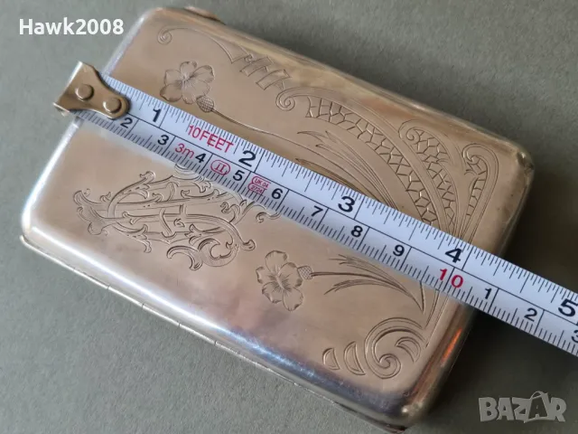 19 век Руска империя Москва сребърна 84 табакера, снимка 13 - Антикварни и старинни предмети - 47608958