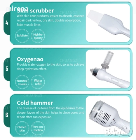 7 в 1 машина за микродермабразио за лице с водородна хидратация , снимка 11 - Козметични уреди - 51527783