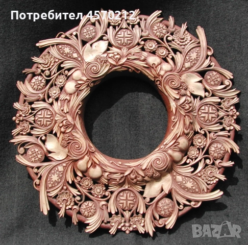 Розета Дърворезба, Ръчна изработка по поръчка, Розета слънце, Дърворезба за стена или таван, снимка 5 - Декорация за дома - 51505011