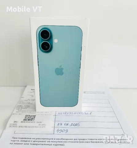 НОВ! iPhone 16 128GB Teal ГАРАНЦИЯ 2 Години!, снимка 3 - Apple iPhone - 49266563