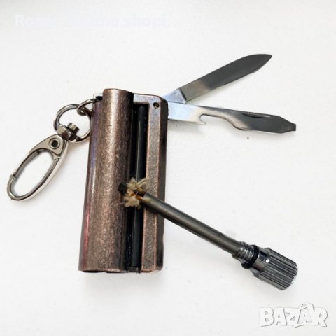 Бензинова запалка тип кибрит за оцеляване с инструменти тип Сървайвър , снимка 1