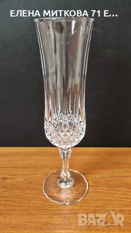 Комплект от 9 бр.кристални чаши*Cristal D'arques Paris*, снимка 5 - Чаши - 52819015