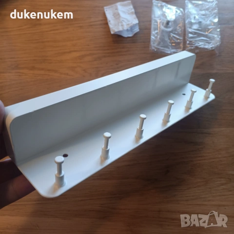 Стенна закачалка за ключове с рафт от неръждаема стомана – 6 куки, снимка 9 - Други стоки за дома - 53121229