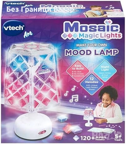 Нов VTech Креативен комплект мозайка лампа със светлинни ефекти за деца, снимка 5 - Образователни игри - 51683550