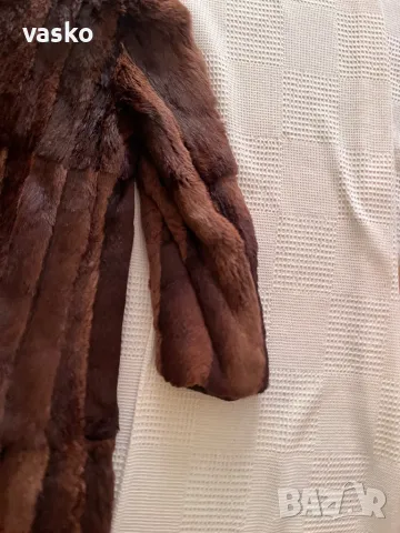 Дълго дамско палто естествено, снимка 12 - Палта, манта - 49356002