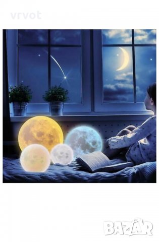 3D Лампа Impostore Луна, LED, Портативнa, 10 см..15-40 лева, 20 см 55 лева, снимка 4 - Настолни лампи - 27627253