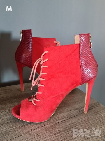 Уникални дамски обувки на ток с връзки , снимка 5 - Дамски обувки на ток - 43941209