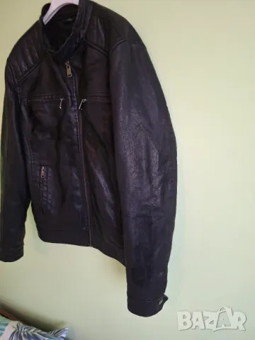 Мъжко кожено яке,М, снимка 3 - Якета - 50162707