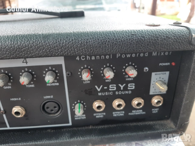 Усилвател с 4 канален михсер, снимка 6 - Ресийвъри, усилватели, смесителни пултове - 53576405