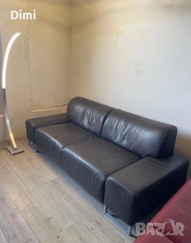 Кожен диван-легло*БЕЗПЛАТНА ДОСТАВКА*Кафяв диван от естествена кожа