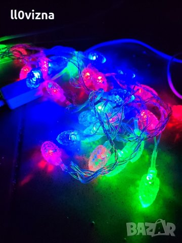 Новогодишни LED лампички - шишарка, снимка 1 - Лед осветление - 43267526