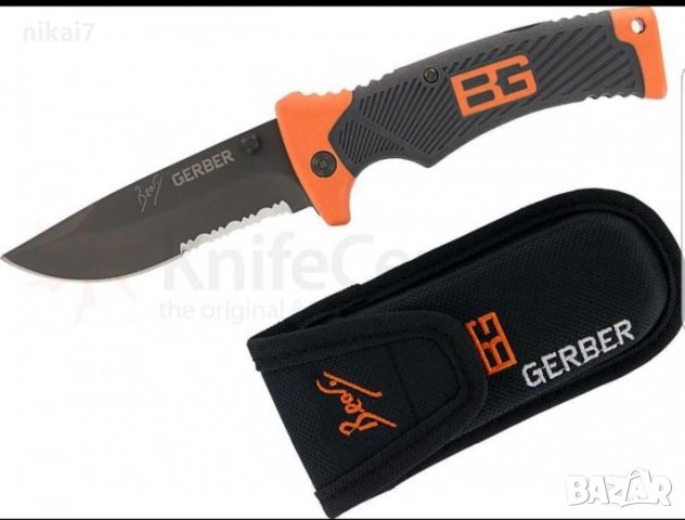  	ловен нож тактически GERBER за оцеляване комбинирано острие мега здрав , снимка 10 - Други - 27253052