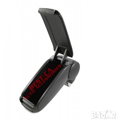 Текстилен черен подлакътник за Рено Клио 4 / Renault Clio Mk4 2012 - 2020, снимка 5 - Аксесоари и консумативи - 37069061