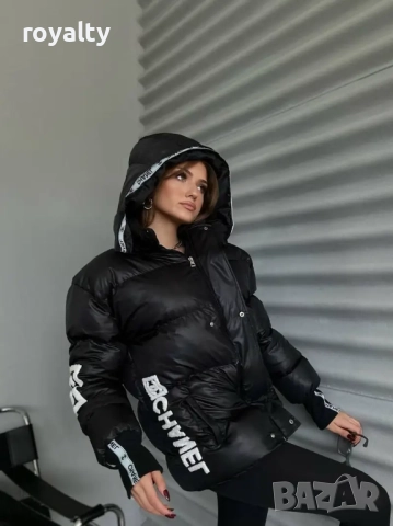 Ch🅰️nel Черно Зимно Дамско Яке , снимка 3 - Якета - 52162238