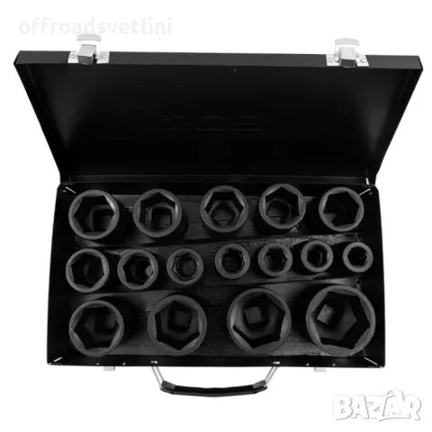 JCB Професионален комплект ударни дълбоки вложки 16 части 3/4", снимка 3 - Други инструменти - 49379730