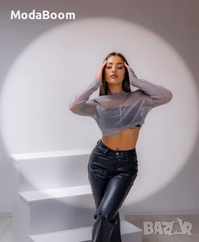 Дамска прозрачна блуза , снимка 4 - Блузи с дълъг ръкав и пуловери - 48846543