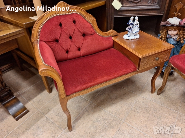 Винтидж телефонна пейка Луи XIV  , снимка 2 - Дивани и мека мебел - 51967027
