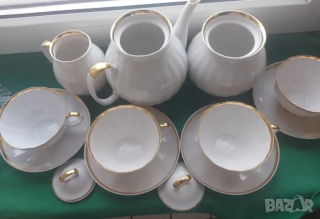 Сервиз за чай Дулево-Бял лебед,от времето на СССР , снимка 9 - Сервизи - 41787642