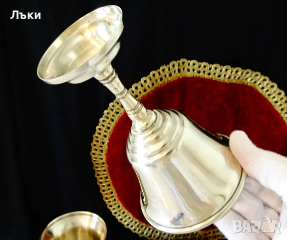 Посребрени чаши за вино 160 мл.,релеф. , снимка 6 - Антикварни и старинни предмети - 51395179