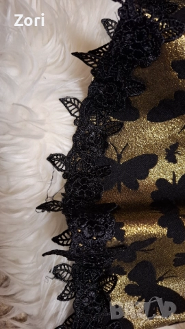 РАЗКОШНА рокля в златисто-черно, снимка 7 - Рокли - 52581279