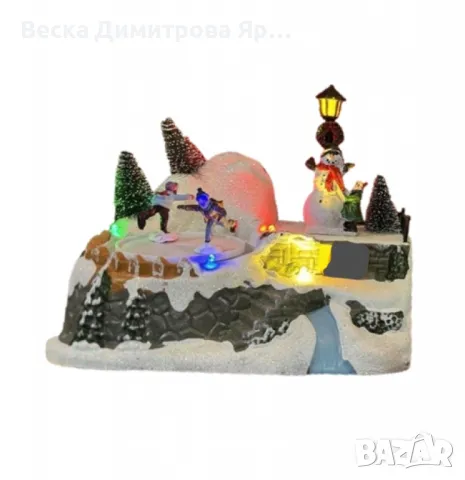 Светеща Коледна декорация с Дядо Коледа или Снежен човек – Празнична магия за вашия дом, снимка 2 - Декорация за дома - 47557685