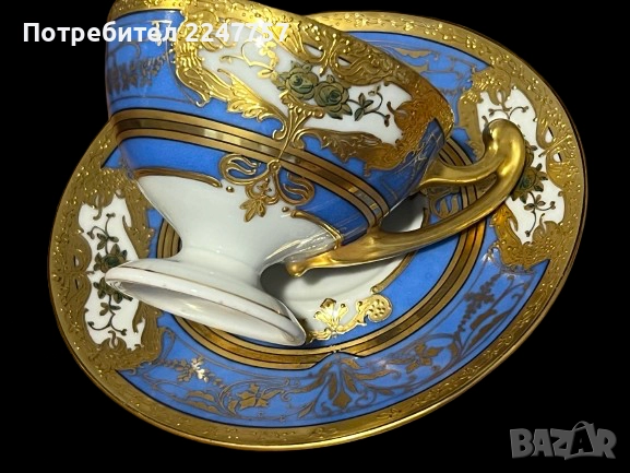 Рядко срещан двоен сет ръчно декориран , снимка 4 - Антикварни и старинни предмети - 51482685