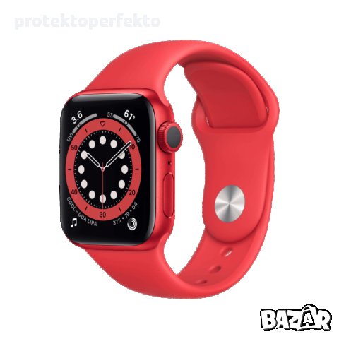 Силиконова каишка Apple watch 7 – 45mm, червена, снимка 1 - Каишки за часовници - 35512925