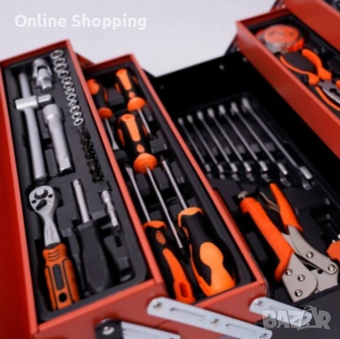 Комплект инструменти 147 бр. в метален куфар, снимка 4 - Куфари с инструменти - 53405016