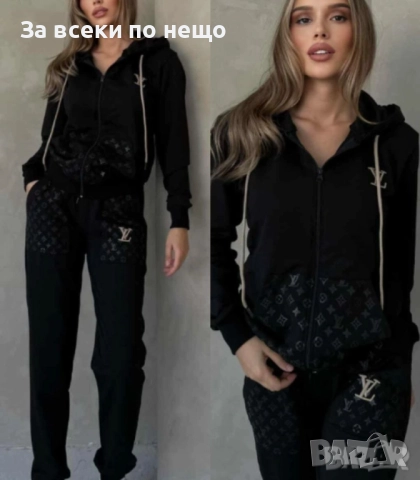 Louis Vuitton Дамски Черен Спортен Комплект🔝Дамски Спортен Екип Луис Витон Код S6, снимка 4 - Спортни екипи - 52393309