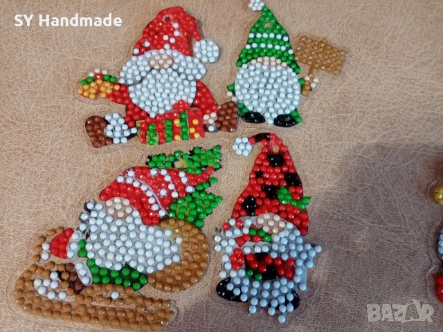 Диамантени коледни гномчета 12 броя, снимка 4 - Други - 47844341