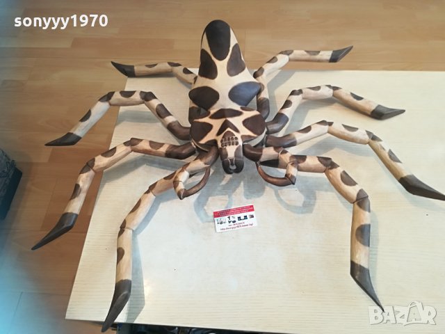 ОГРОМЕН ДЪРВЕН РАК С 8 КРАКА 90Х70СМ 1404211815, снимка 8 - Антикварни и старинни предмети - 32549316