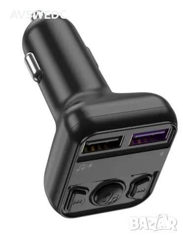 Трансмитер за кола FM JELLICO 2xUSB 3.1A черен, снимка 2 - Аксесоари и консумативи - 48500076