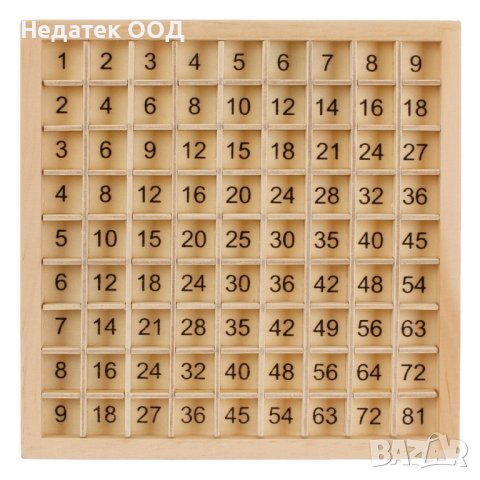 Дъска за предучилищно обучение, Дървена, 19x19 см, снимка 2 - Ученически пособия, канцеларски материали - 40264640