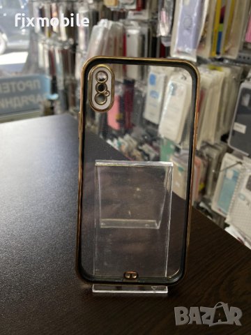 Apple iPhone X Прозрачен кейс с кант