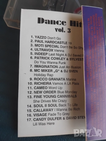 Dance Hits vol. 3 - аудио касета музика, снимка 2 - Аудио касети - 52406412